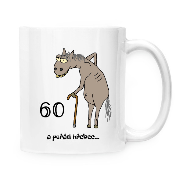 Hrnek malý bílý s potiskem Hrneček 60